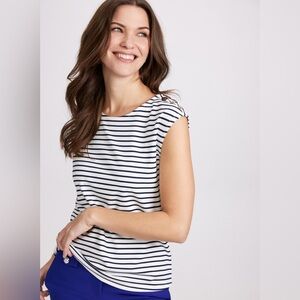 51. Laura • NWT $68 Striped Sleeveless Top PTP 18”-20”